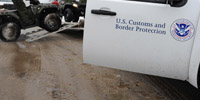 CBP logo on car door