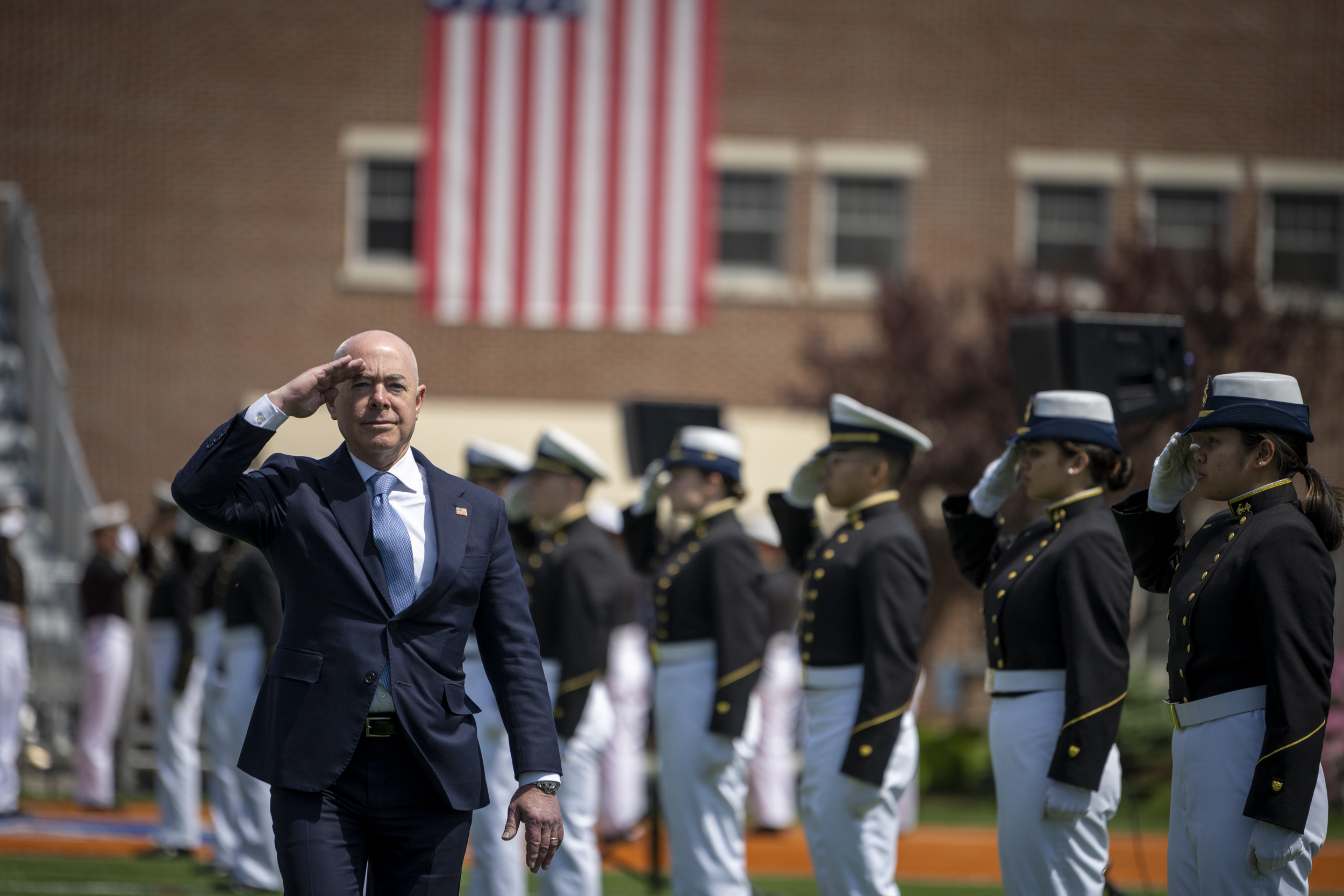 DHS Secretary Alejandro Mayorkas Attends 2022 USCGA Commencement (12