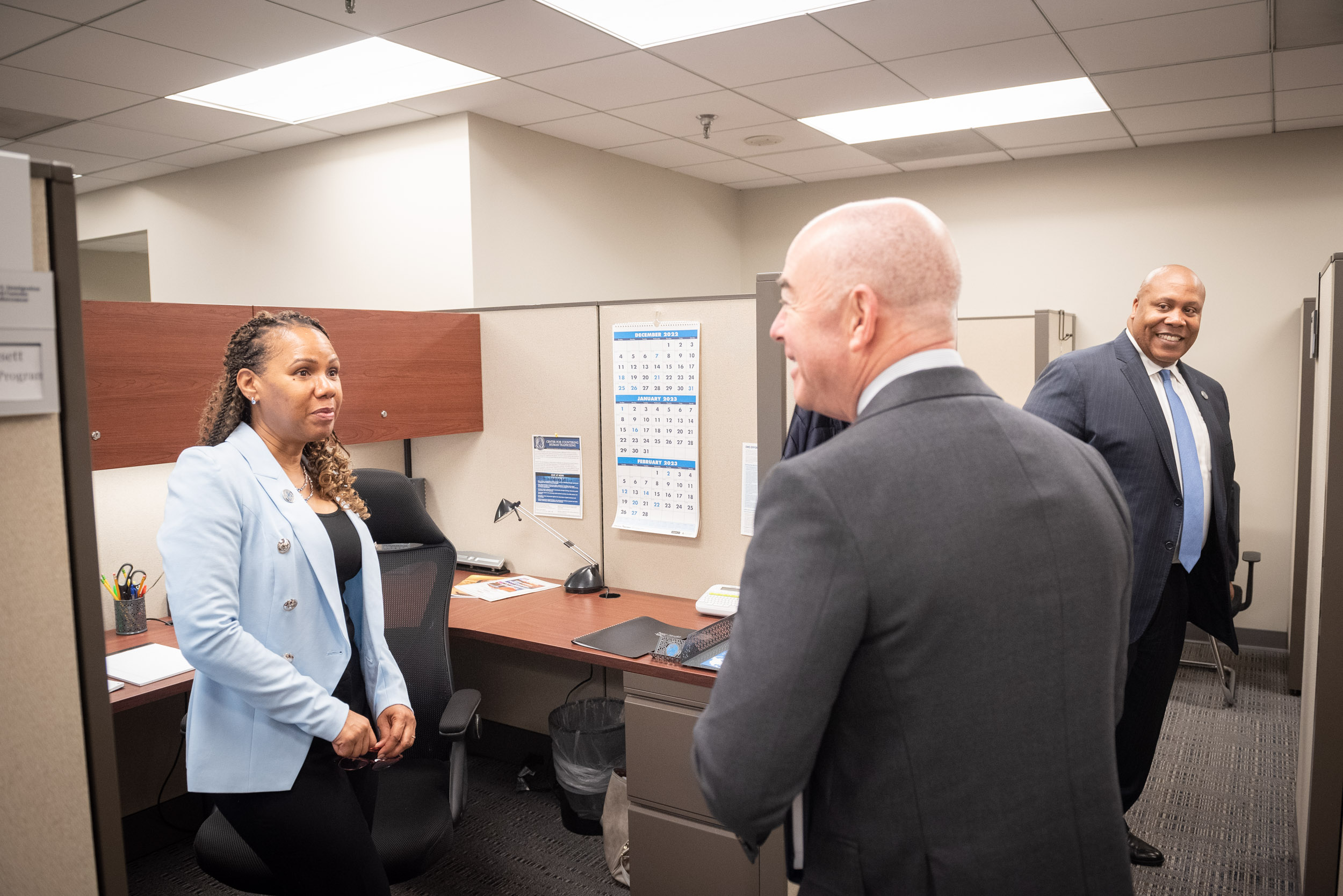 Dhs Secretary Alejandro Mayorkas Meets With Employees From The Dhs Center For Countering Human 6931