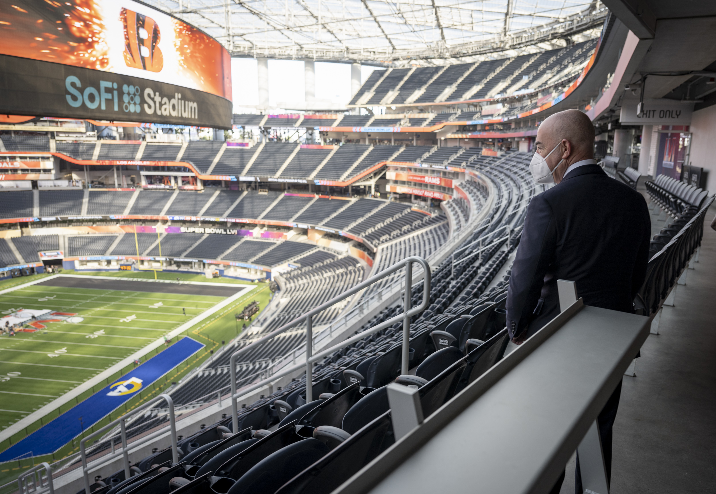 DHS Secretary Alejandro Mayorkas Tours SoFi Stadium (015) Homeland