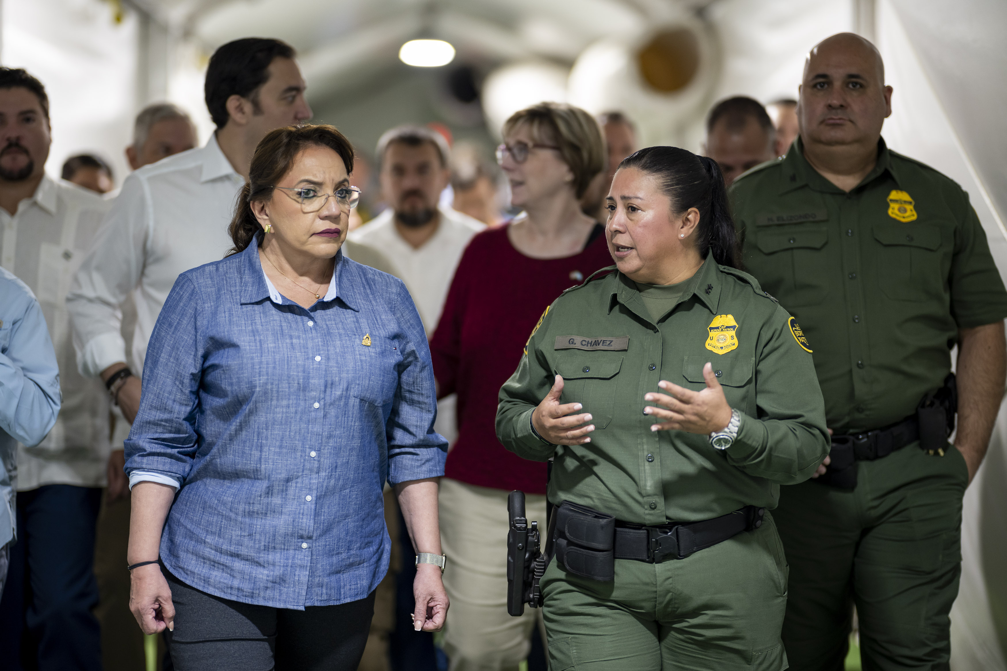 DHS Secretary Alejandro Mayorkas Tours The Donna Processing Center (025 ...