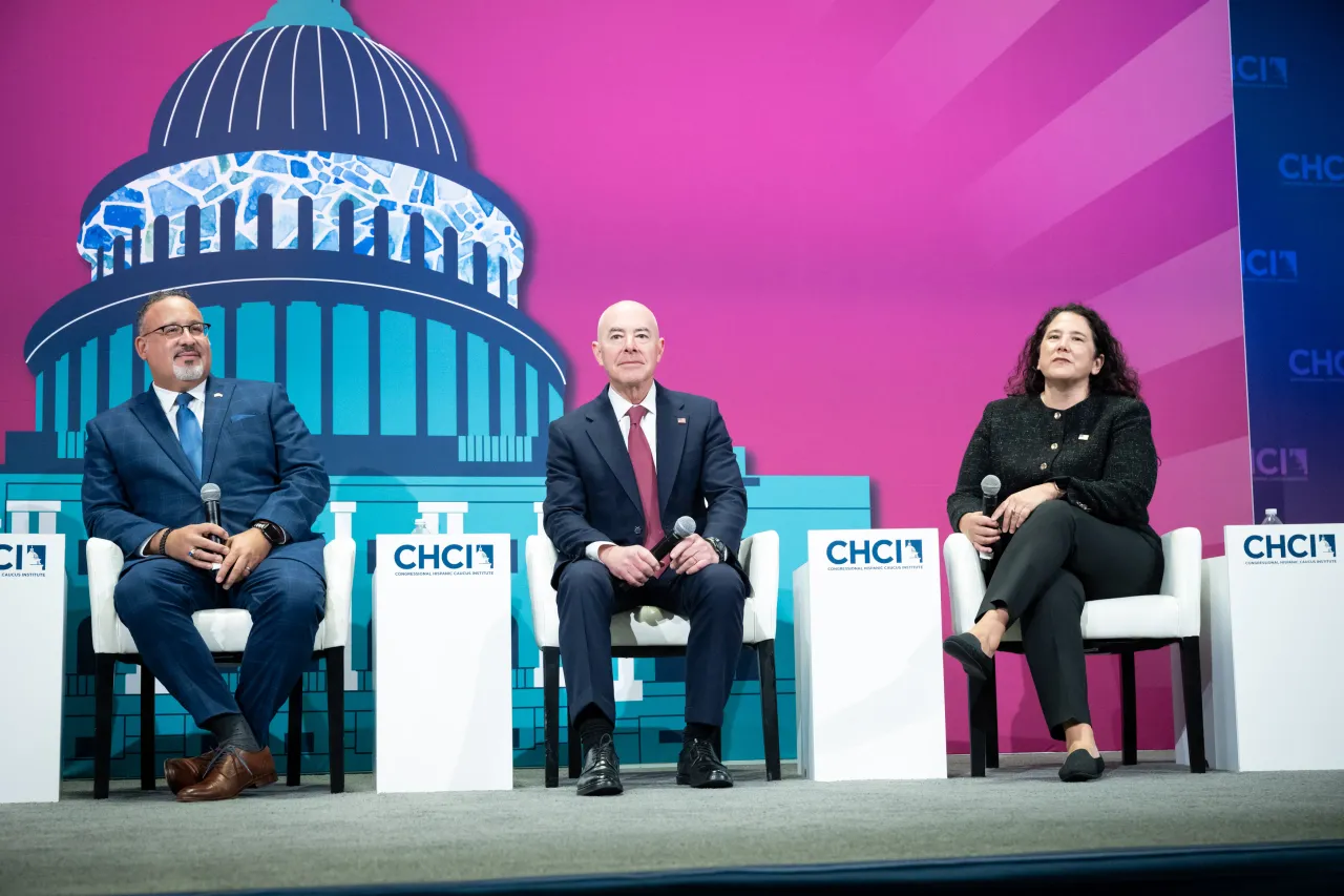 Image: DHS Secretary Alejandro Mayorkas Participates in a Panel Discussion with the Congressional Hispanic Caucus Institute (027)