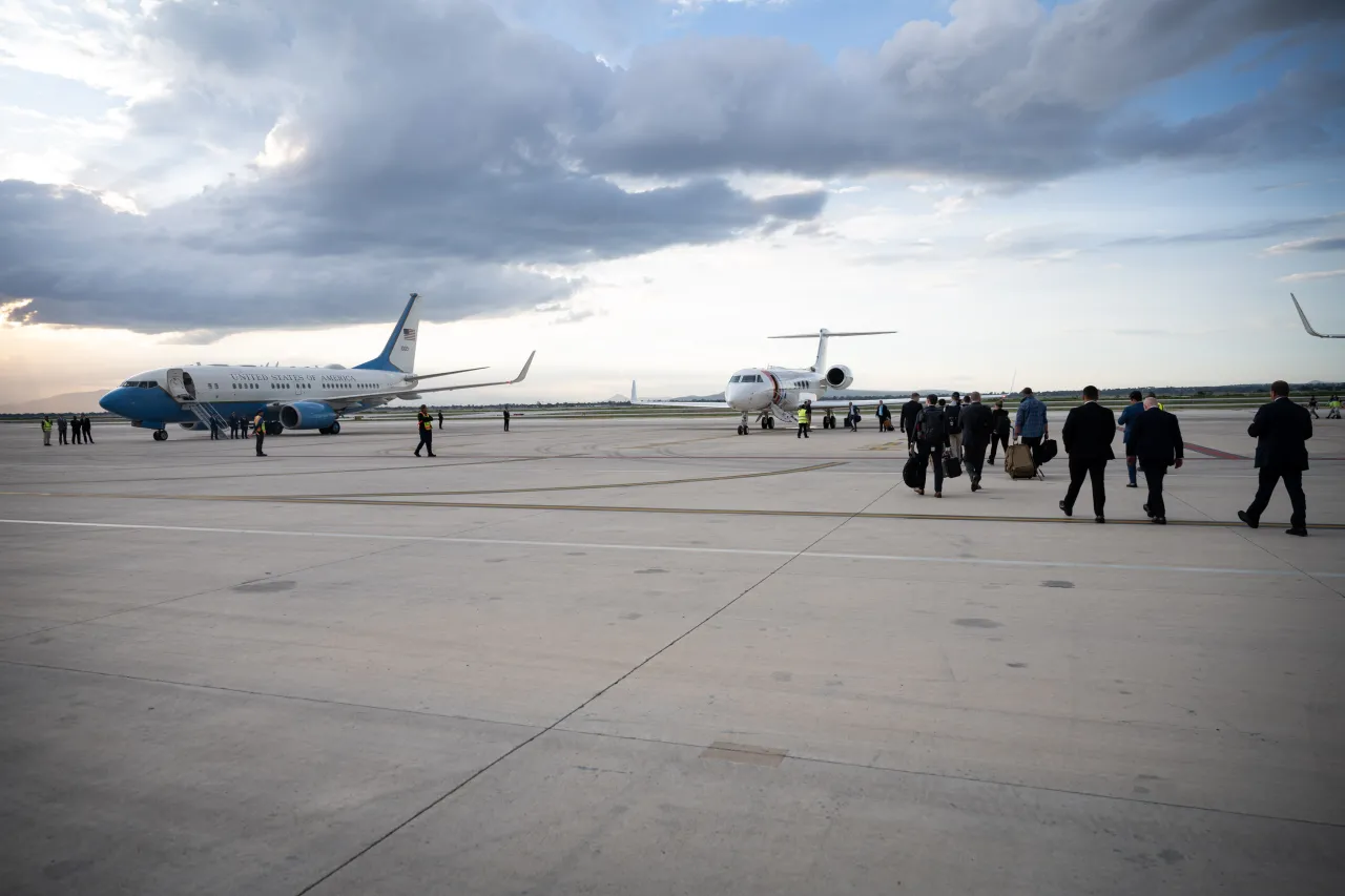 Image: DHS Secretary Alejandro Mayorkas Departs Mexico City, Mexico (025)