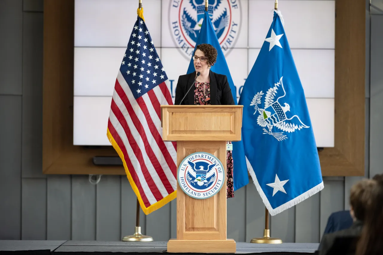 Image: DHS Secretary Alejandro Mayorkas Gives Remarks at the Office of Homeland Security Statistics Launch (027)