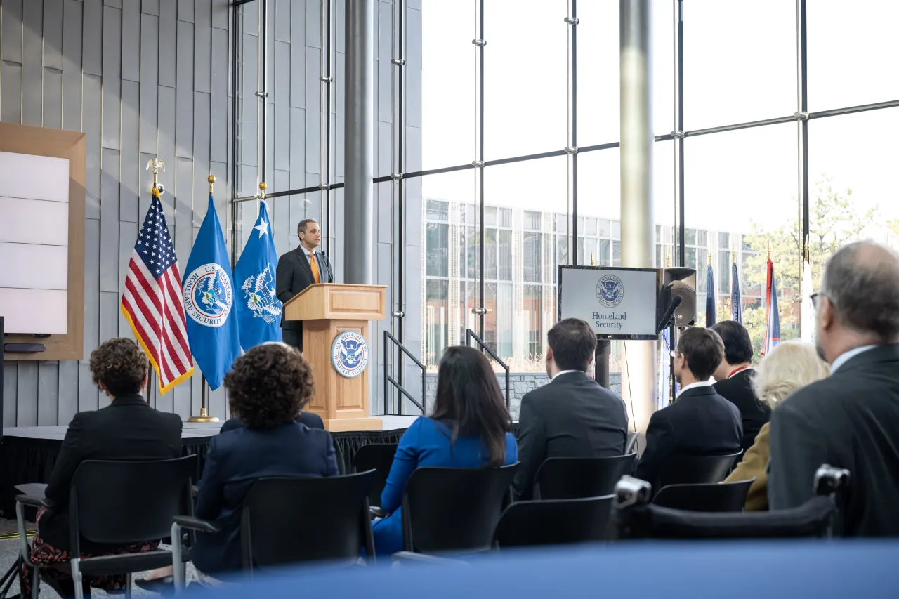 Image: DHS Secretary Alejandro Mayorkas Gives Remarks at the Office of Homeland Security Statistics Launch (029)