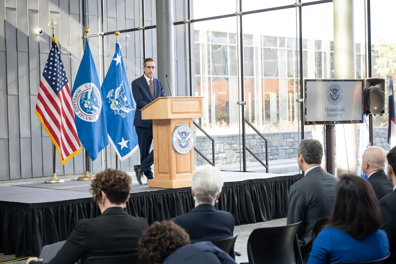 Image: DHS Secretary Alejandro Mayorkas Gives Remarks at the Office of Homeland Security Statistics Launch (031)