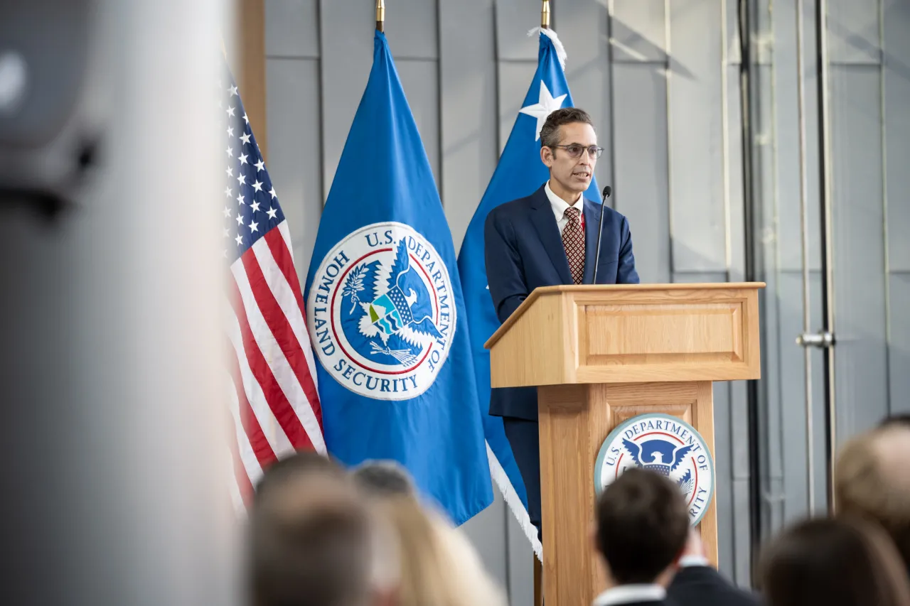 Image: DHS Secretary Alejandro Mayorkas Gives Remarks at the Office of Homeland Security Statistics Launch (039)