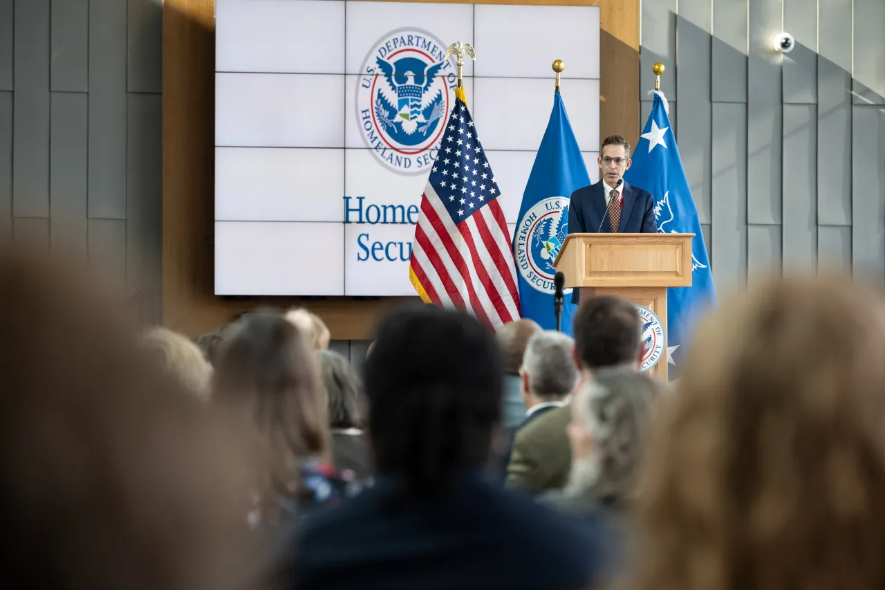 Image: DHS Secretary Alejandro Mayorkas Gives Remarks at the Office of Homeland Security Statistics Launch (040)