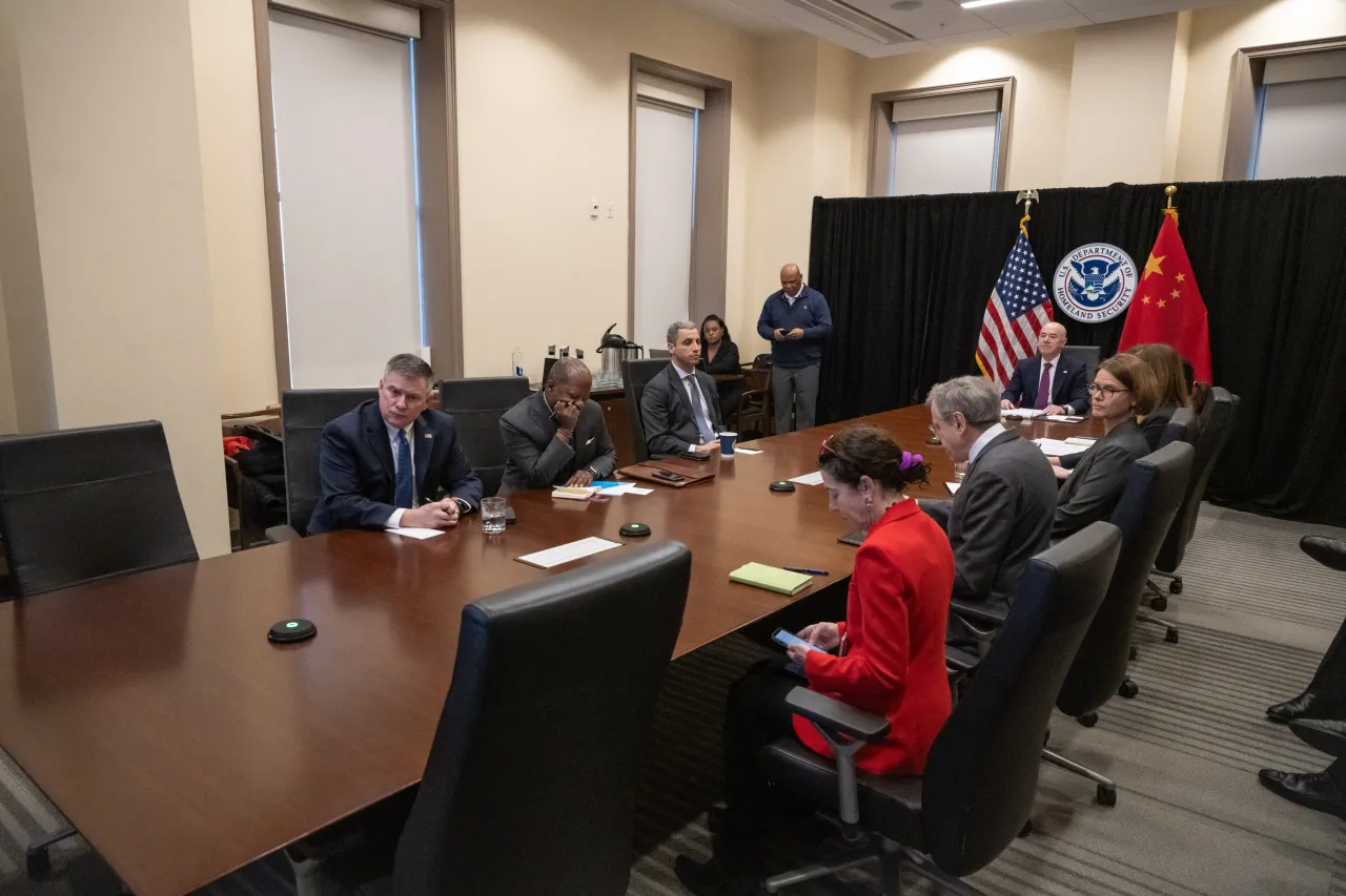 Image: DHS Secretary Alejandro Mayorkas Meets with Minister Wang Xiaohong (001)