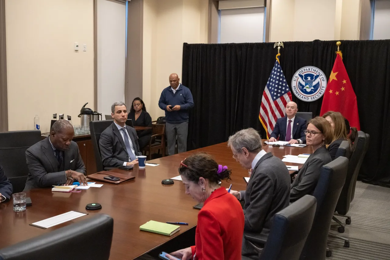 Image: DHS Secretary Alejandro Mayorkas Meets with Minister Wang Xiaohong (002)