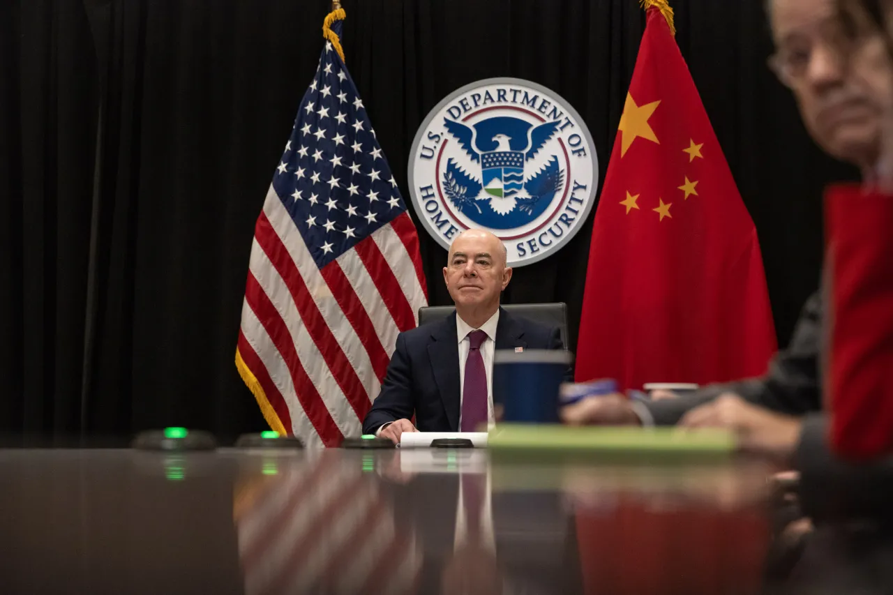 Image: DHS Secretary Alejandro Mayorkas Meets with Minister Wang Xiaohong (007)