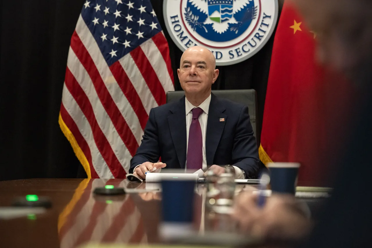 Image: DHS Secretary Alejandro Mayorkas Meets with Minister Wang Xiaohong (010)