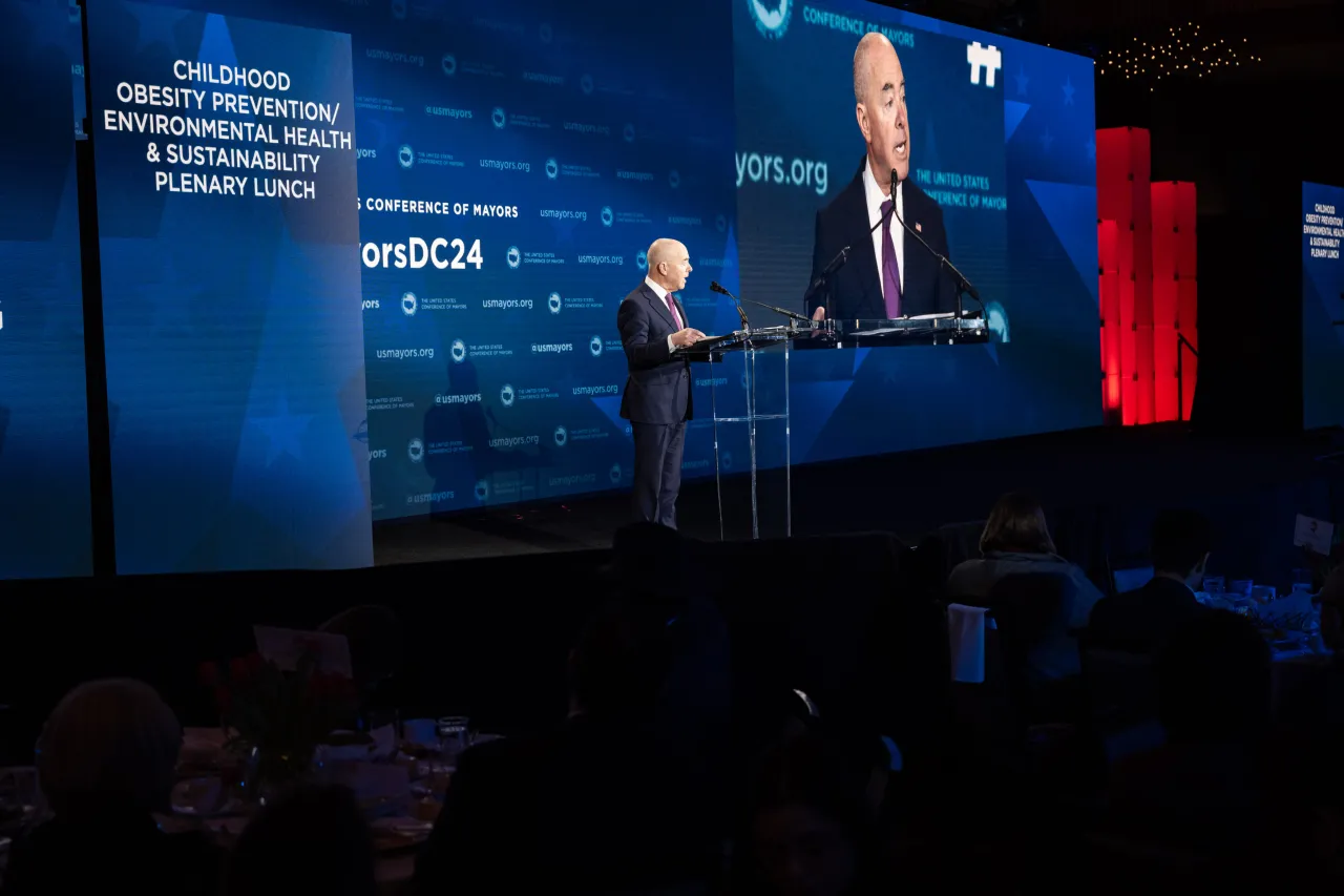 Image: DHS Secretary Alejandro Mayorkas Gives Remarks During The USCM (028)