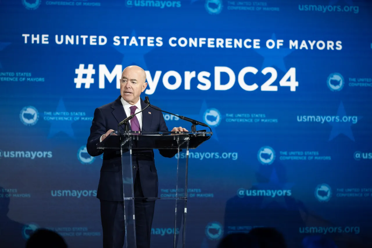 Image: DHS Secretary Alejandro Mayorkas Gives Remarks During The USCM (031)