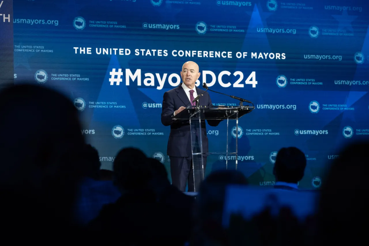 Image: DHS Secretary Alejandro Mayorkas Gives Remarks During The USCM (033)