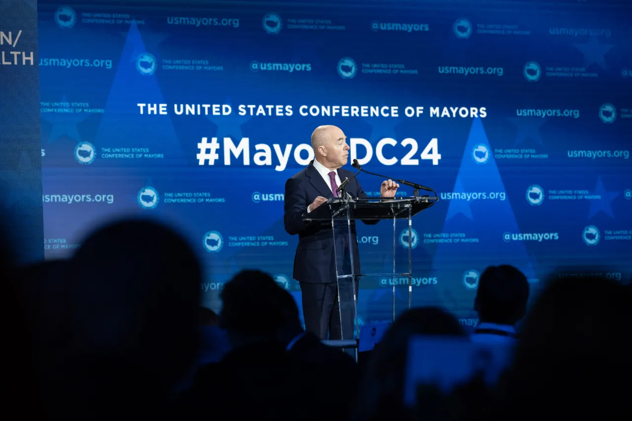 Image: DHS Secretary Alejandro Mayorkas Gives Remarks During The USCM (035)