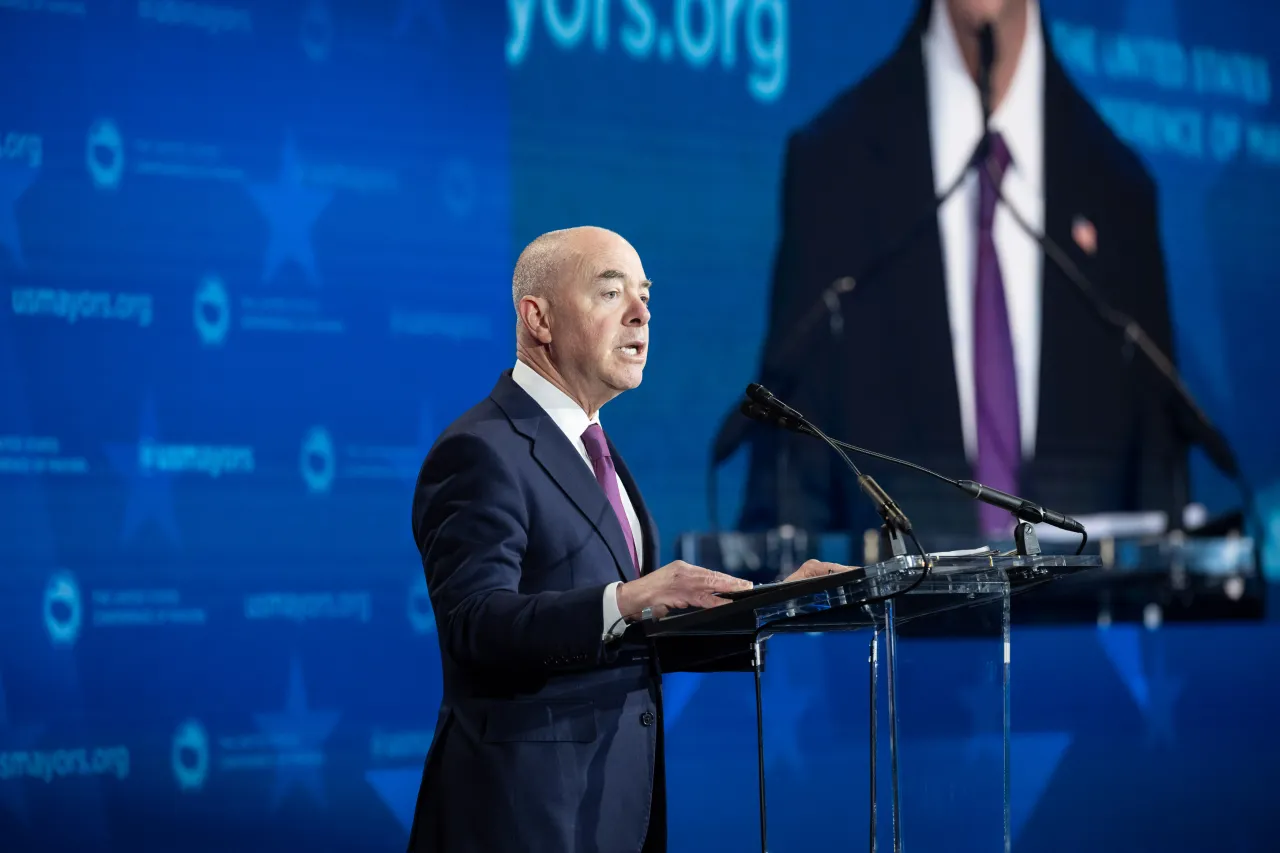 Image: DHS Secretary Alejandro Mayorkas Gives Remarks During The USCM (037)