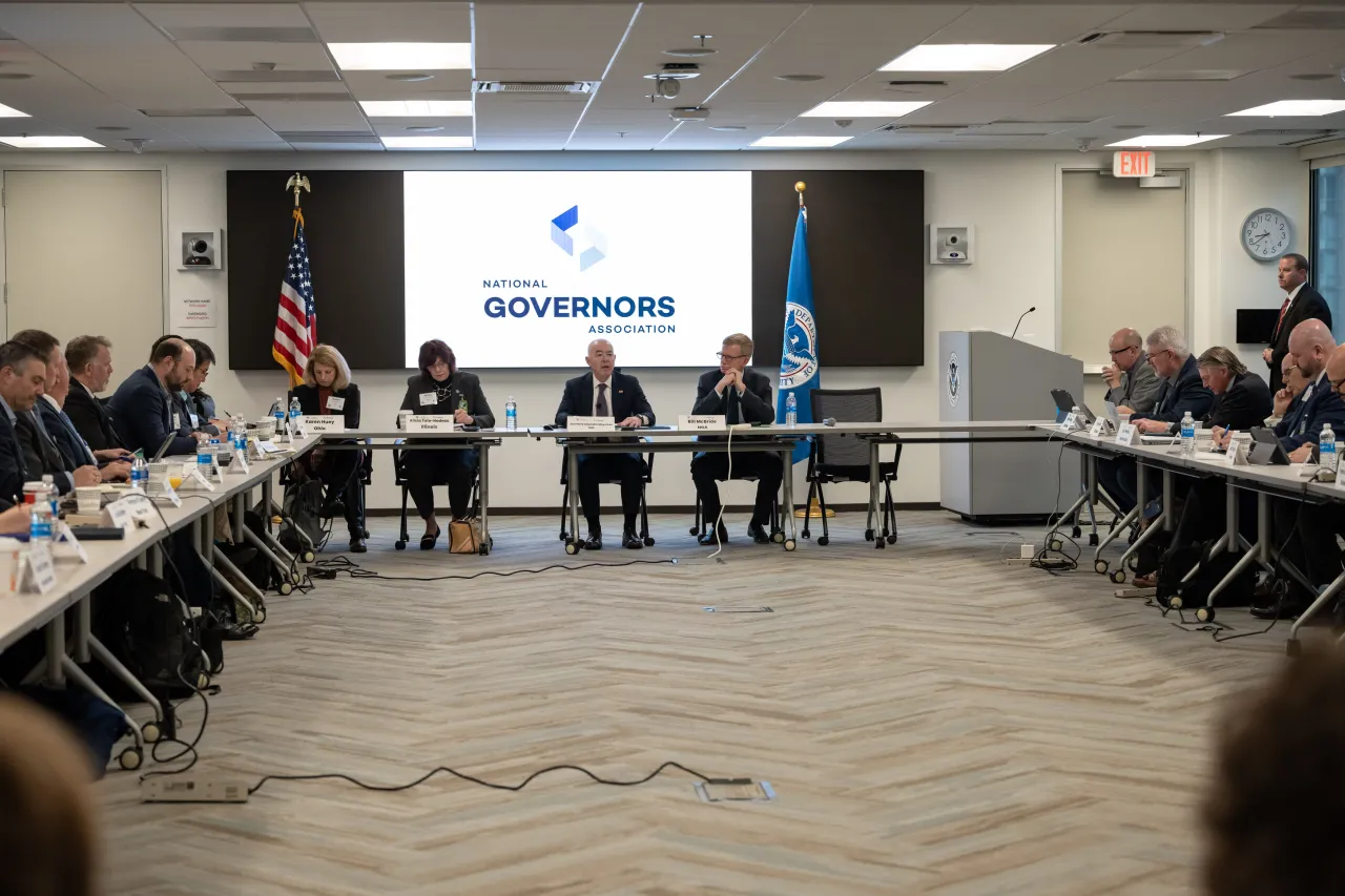 Image: DHS Secretary Alejandro Mayorkas Meets with National Governors Association - Winter Meeting with Homeland Security Advisors (012)