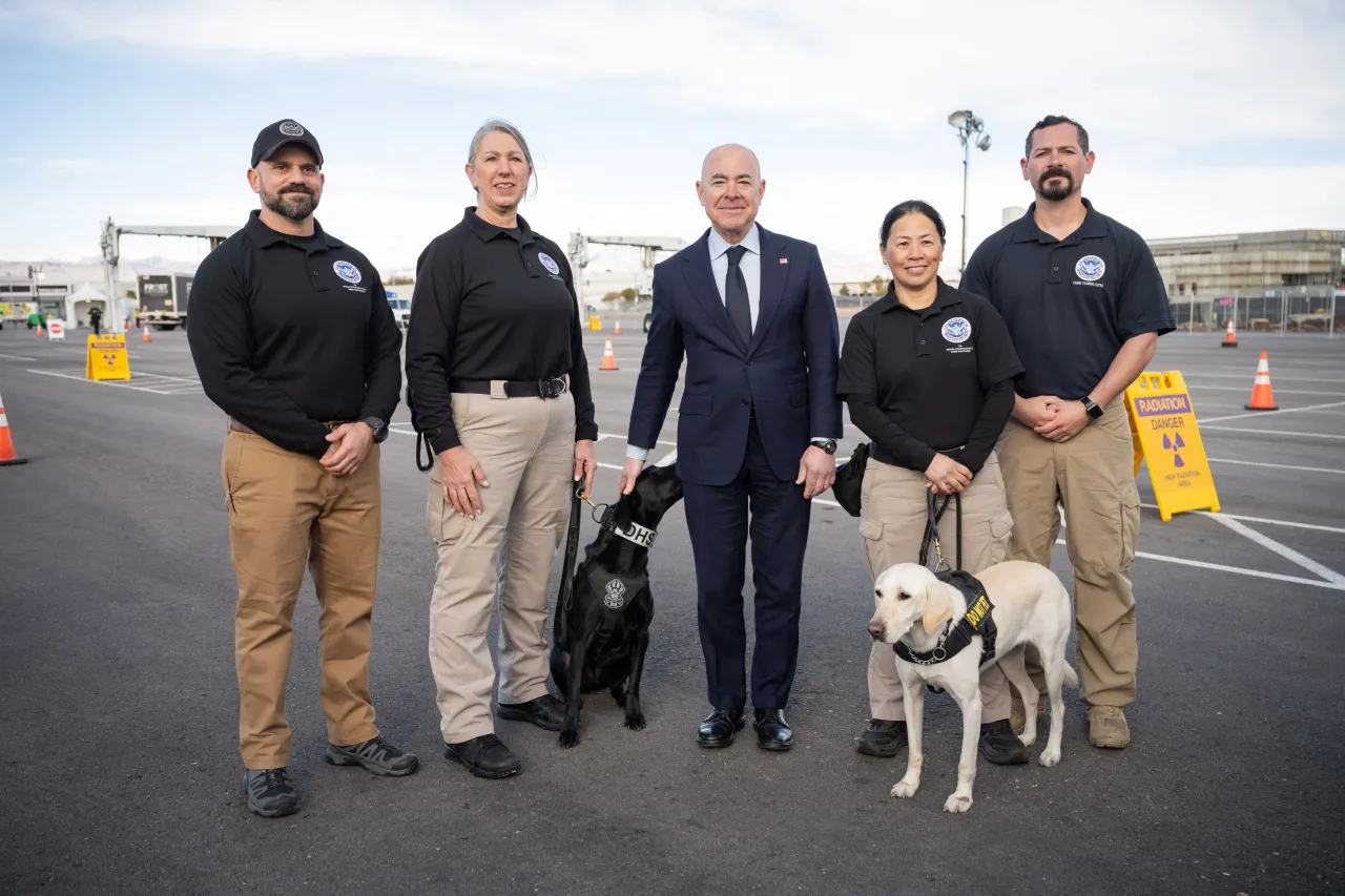 Image: DHS Secretary Alejandro Mayorkas Meets with DHS Employees Conducting Super Bowl Preparations (027)