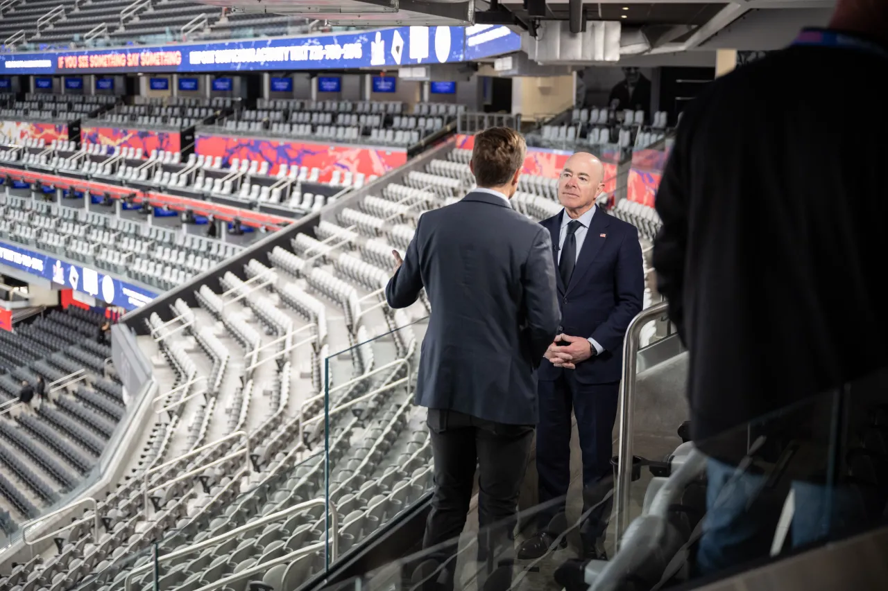 Image: DHS Secretary Alejandro Mayorkas Tours Allegiant Stadium in Las Vegas (041)