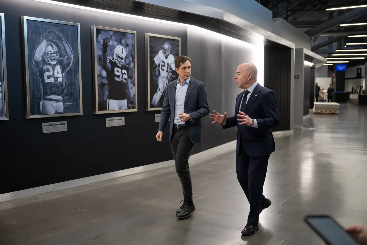 Image: DHS Secretary Alejandro Mayorkas Tours Allegiant Stadium in Las Vegas (042)