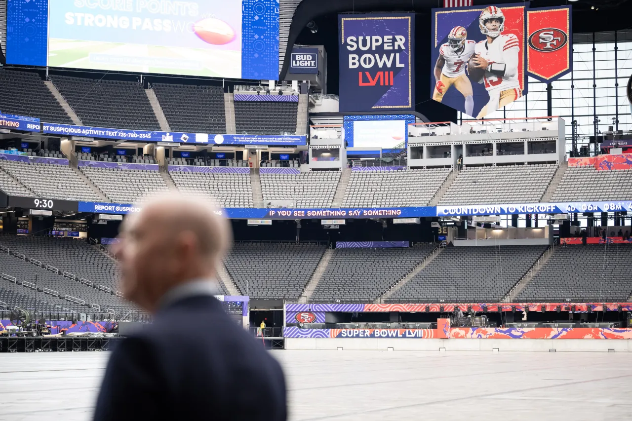 Image: DHS Secretary Alejandro Mayorkas Tours Allegiant Stadium in Las Vegas (047)