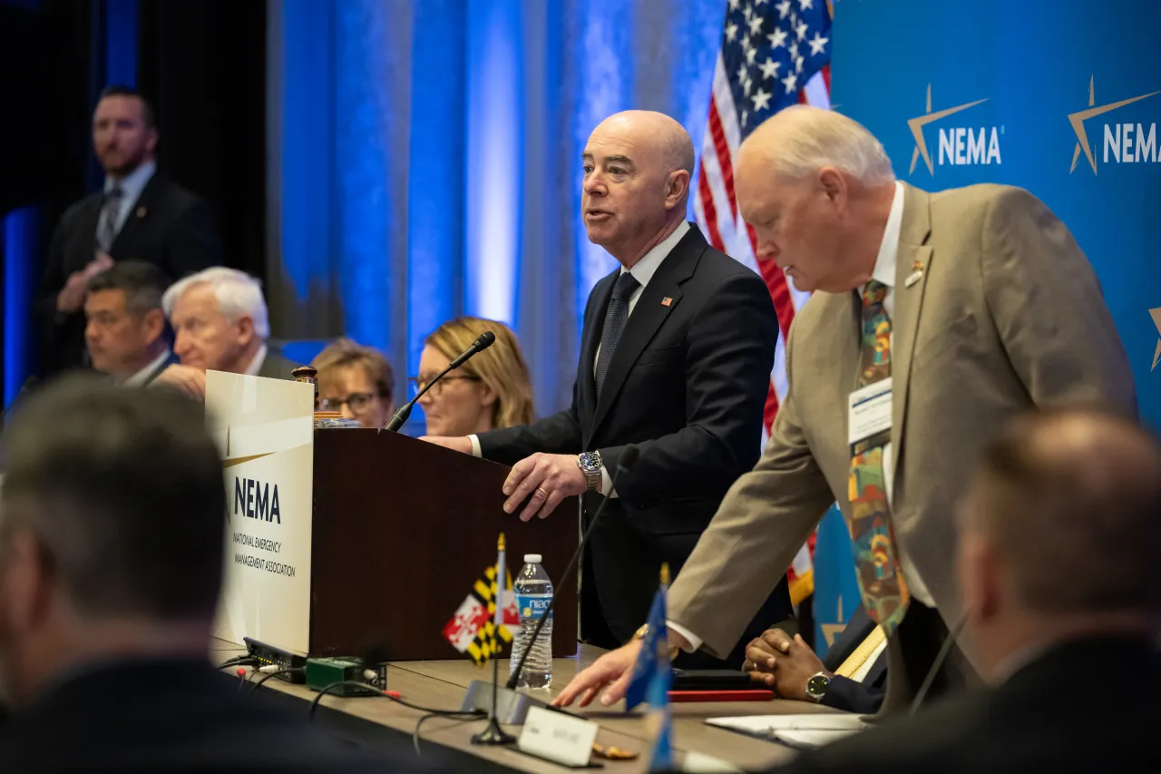 Image: DHS Secretary Alejandro Mayorkas Delivers Remarks at NEMA 50th Anniversary General Session (012)