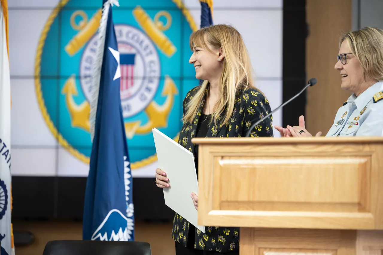 Image: DHS Senior Official Performing the Duties of the Deputy Secretary Kristie Canegallo Delivers Remarks at the Swearing in of Dr. Andre Douglas (039)