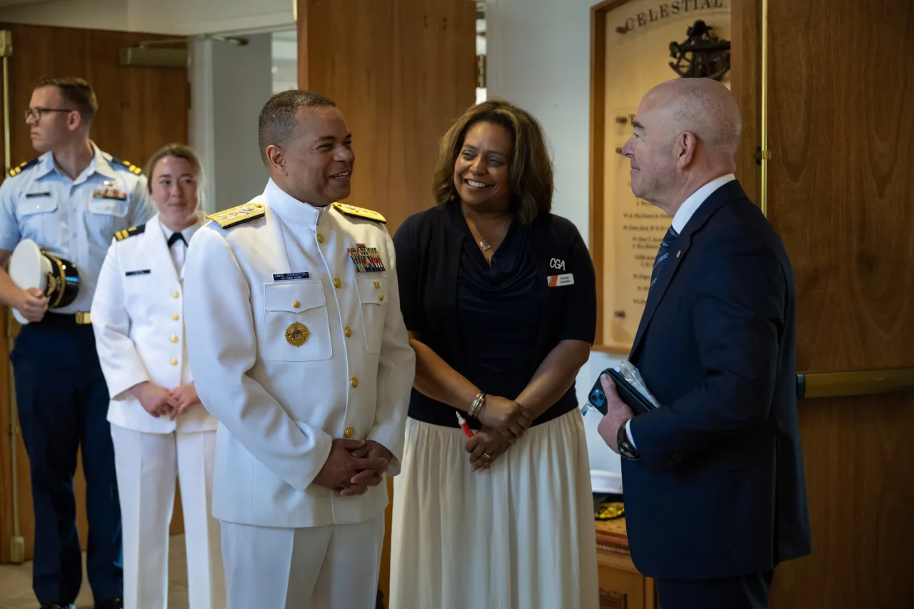 Image: DHS Secretary Alejandro Mayorkas Attends the 2024 U.S. Coast Guard Academy Commencement   (002)