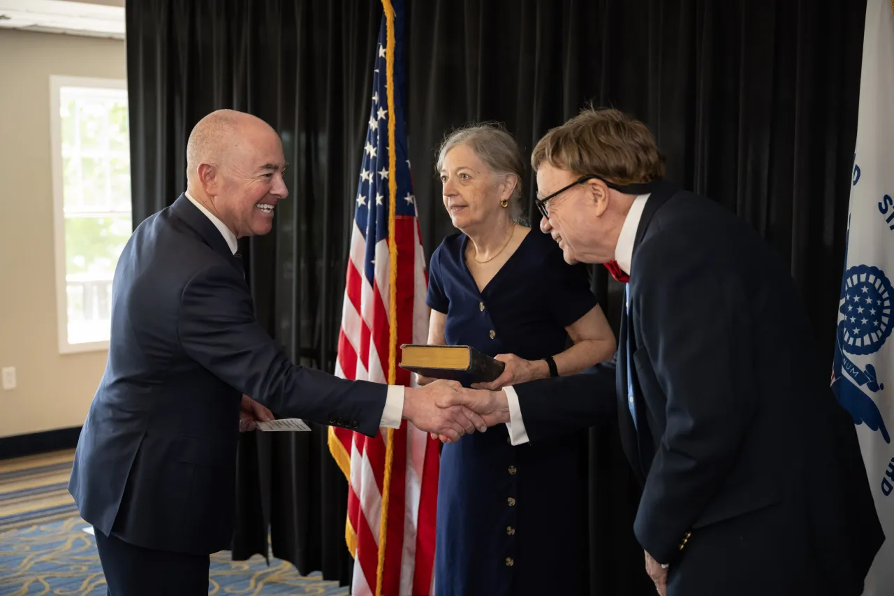 Image: DHS Secretary Alejandro Mayorkas Attends the 2024 U.S. Coast Guard Academy Commencement   (005)