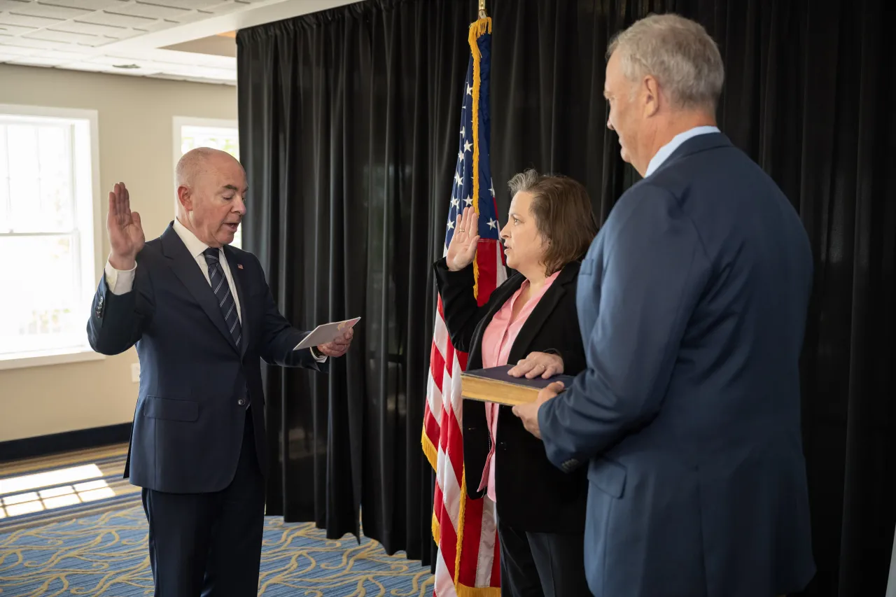 Image: DHS Secretary Alejandro Mayorkas Attends the 2024 U.S. Coast Guard Academy Commencement   (009)