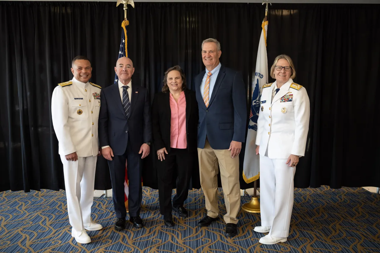 Image: DHS Secretary Alejandro Mayorkas Attends the 2024 U.S. Coast Guard Academy Commencement   (013)