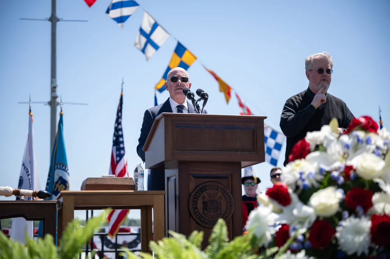 Image: DHS Secretary Alejandro Mayorkas Attends the 2024 U.S. Coast Guard Academy Commencement  (017)