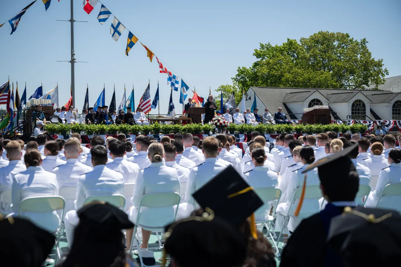 Image: DHS Secretary Alejandro Mayorkas Attends the 2024 U.S. Coast Guard Academy Commencement  (020)