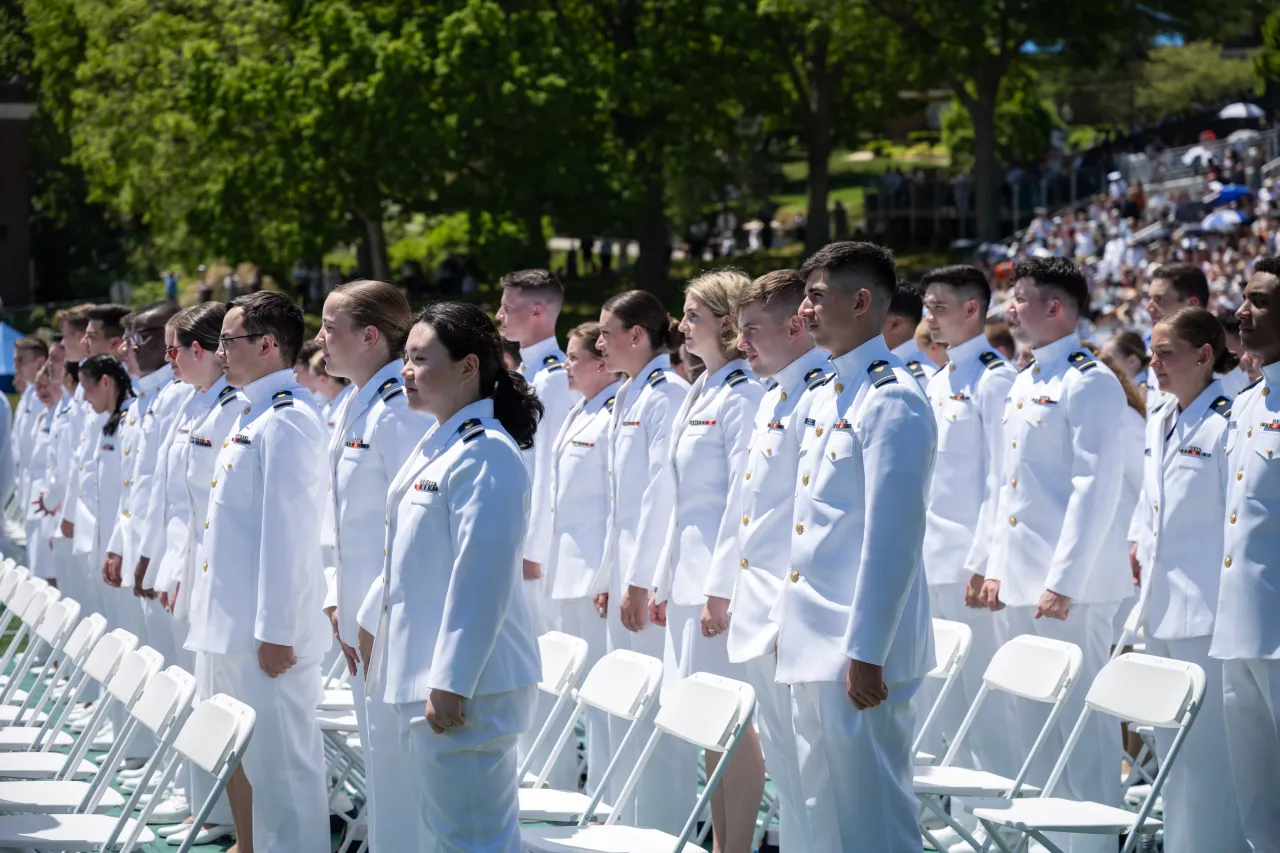 Image: DHS Secretary Alejandro Mayorkas Attends the 2024 U.S. Coast Guard Academy Commencement  (021)