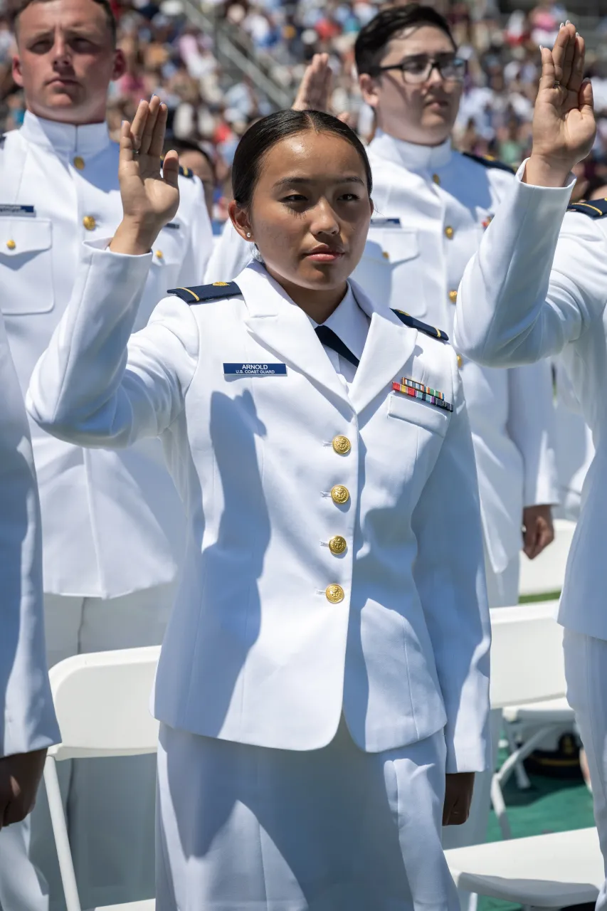 Image: DHS Secretary Alejandro Mayorkas Attends the 2024 U.S. Coast Guard Academy Commencement  (023)