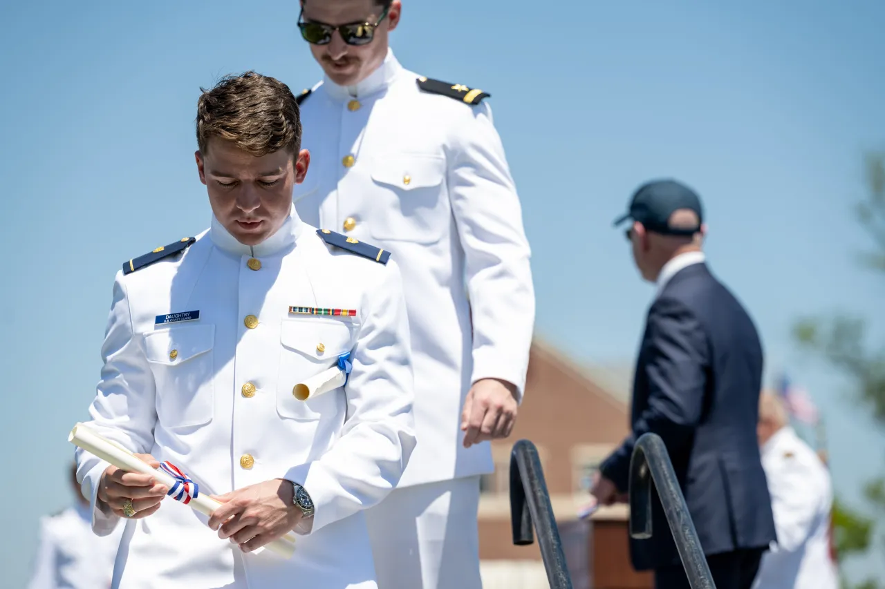 Image: DHS Secretary Alejandro Mayorkas Attends the 2024 U.S. Coast Guard Academy Commencement  (077)