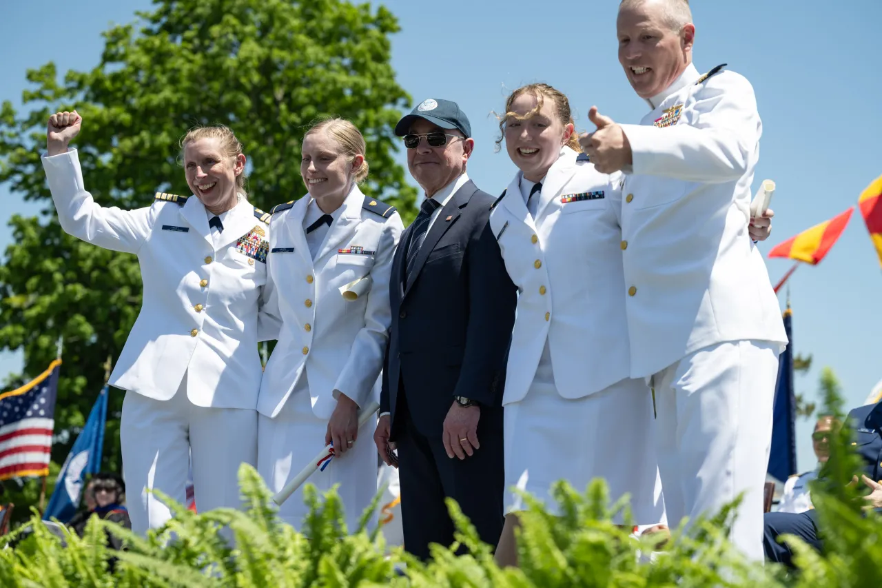 Image: DHS Secretary Alejandro Mayorkas Attends the 2024 U.S. Coast Guard Academy Commencement  (078)