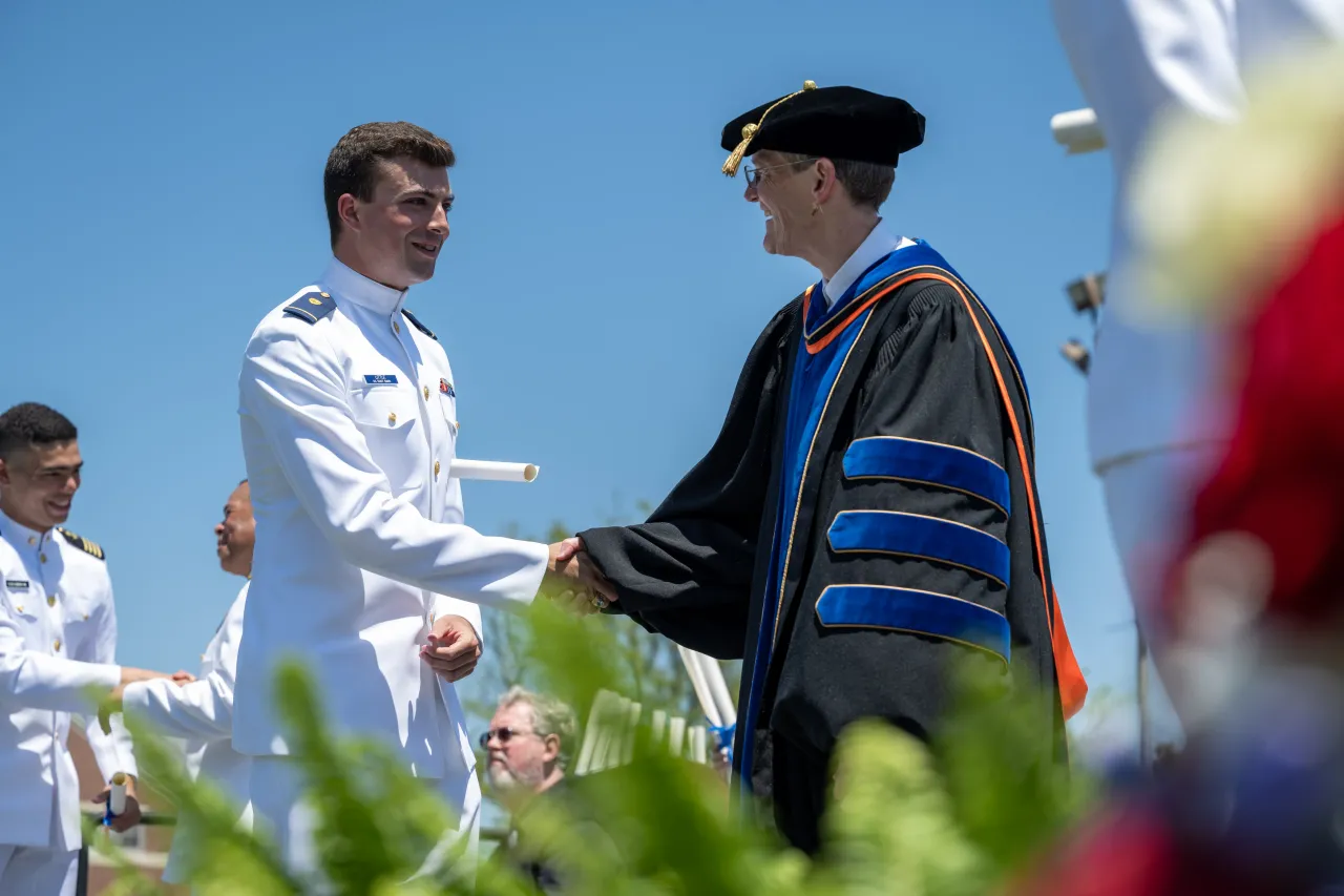 Image: DHS Secretary Alejandro Mayorkas Attends the 2024 U.S. Coast Guard Academy Commencement  (080)