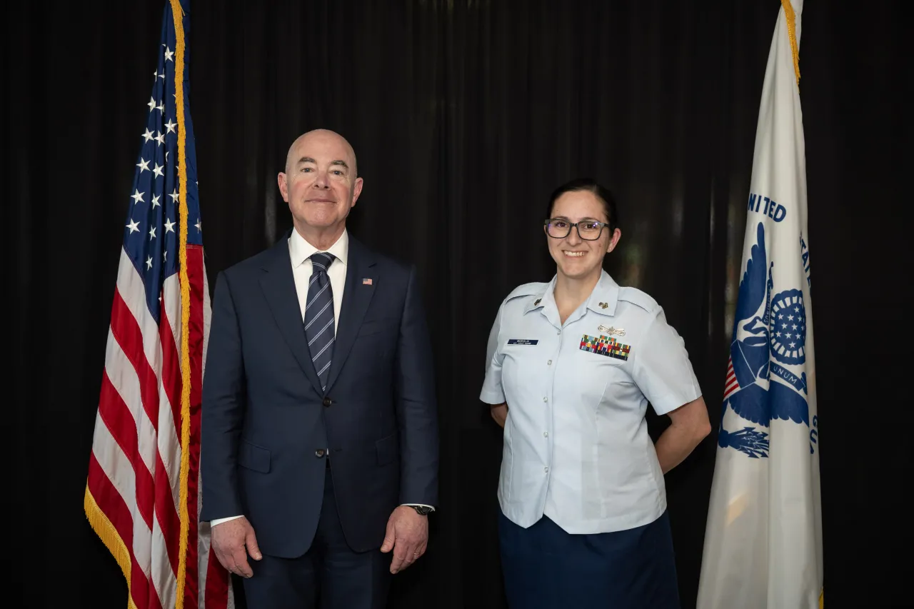 Image: DHS Secretary Alejandro Mayorkas Attends the 2024 U.S. Coast Guard Academy Commencement  (082)