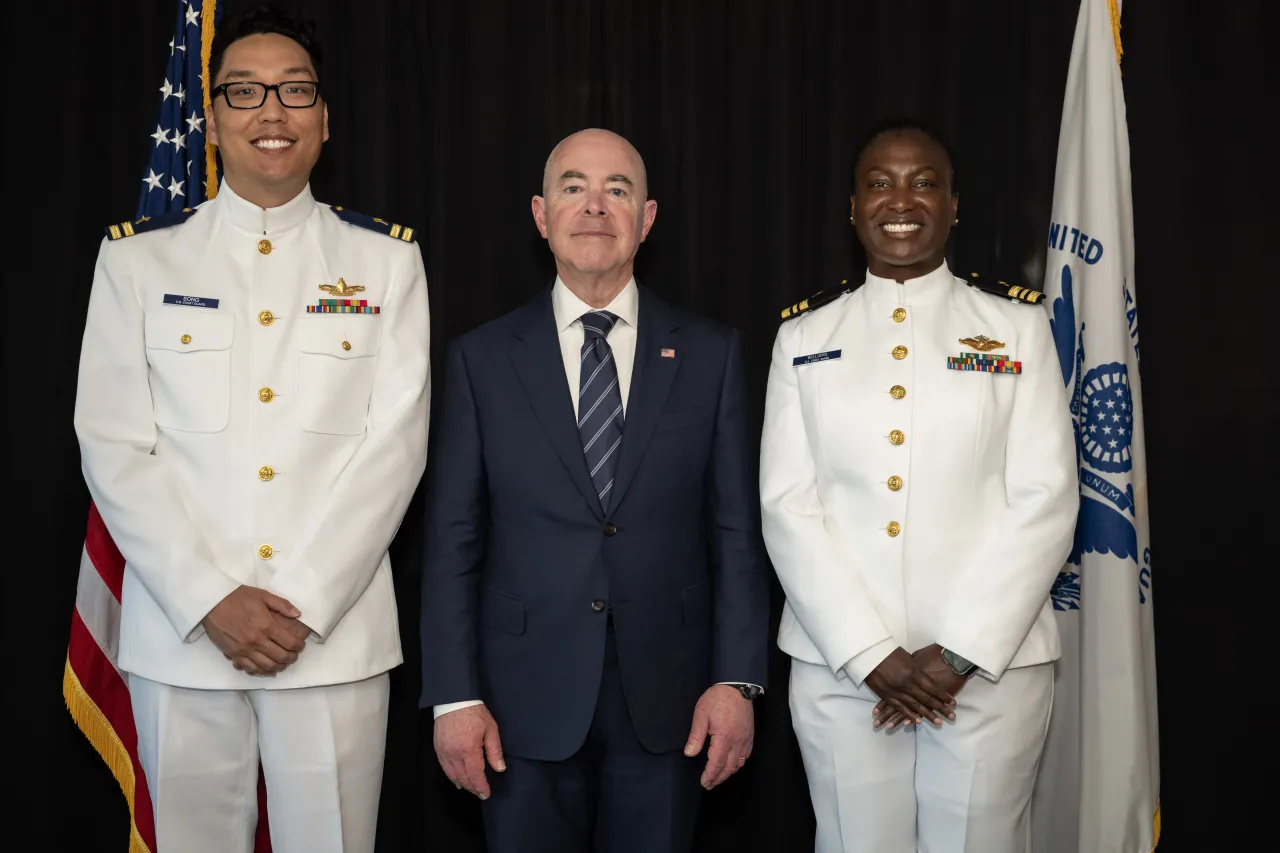 Image: DHS Secretary Alejandro Mayorkas Attends the 2024 U.S. Coast Guard Academy Commencement  (083)