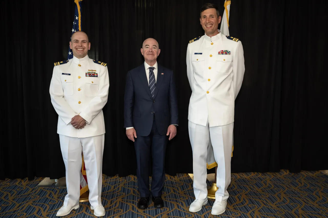 Image: DHS Secretary Alejandro Mayorkas Attends the 2024 U.S. Coast Guard Academy Commencement  (087)