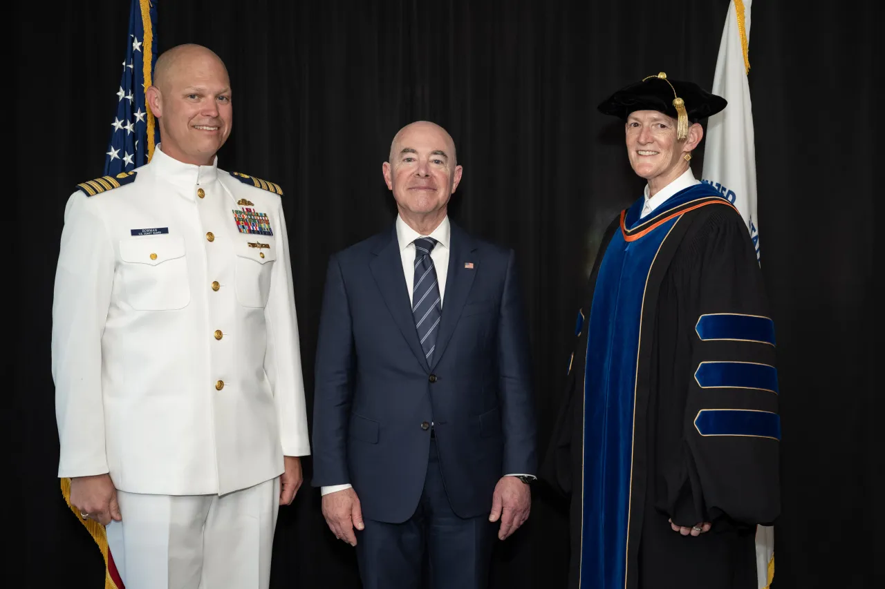 Image: DHS Secretary Alejandro Mayorkas Attends the 2024 U.S. Coast Guard Academy Commencement  (088)