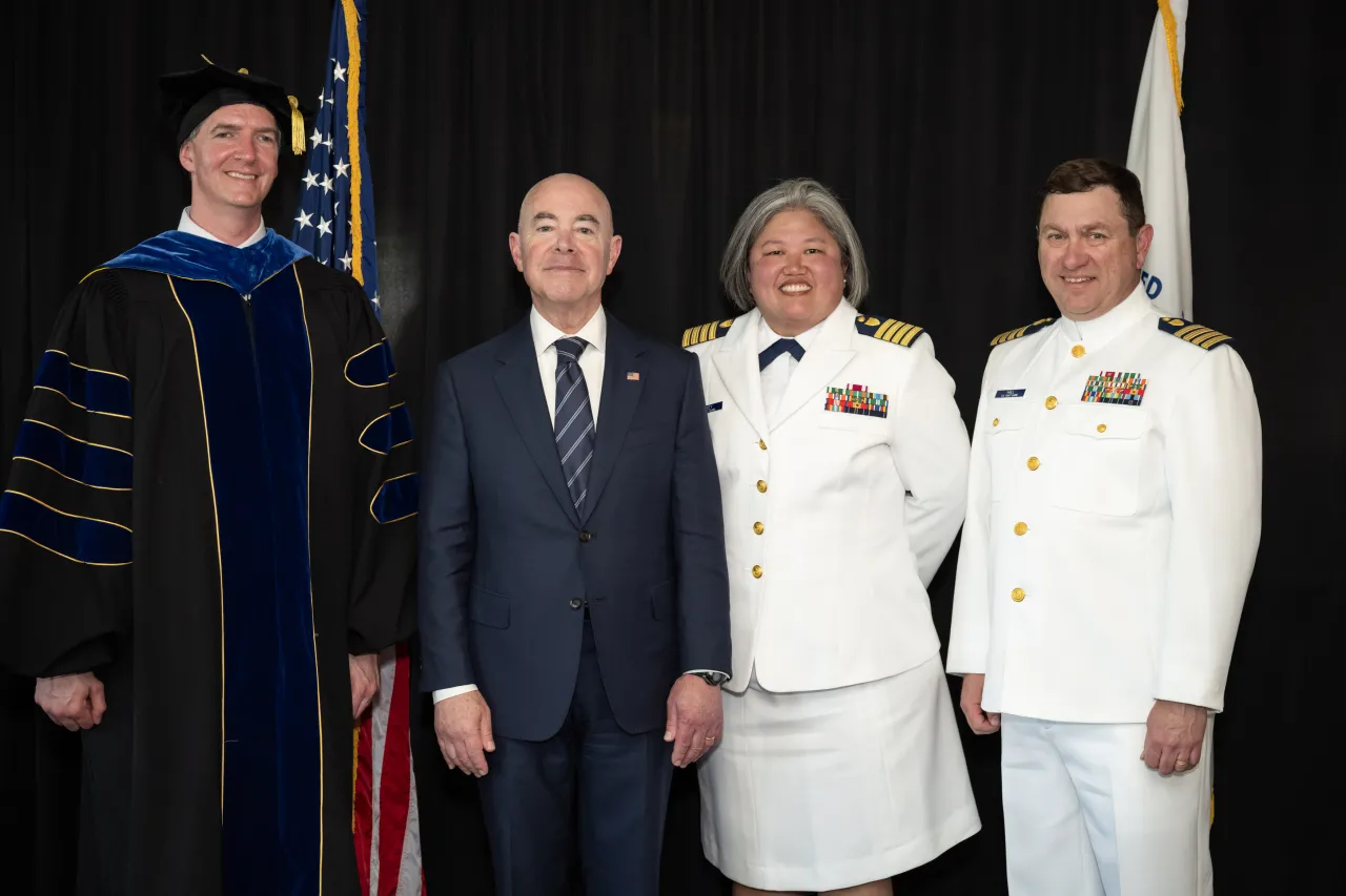 Image: DHS Secretary Alejandro Mayorkas Attends the 2024 U.S. Coast Guard Academy Commencement  (091)