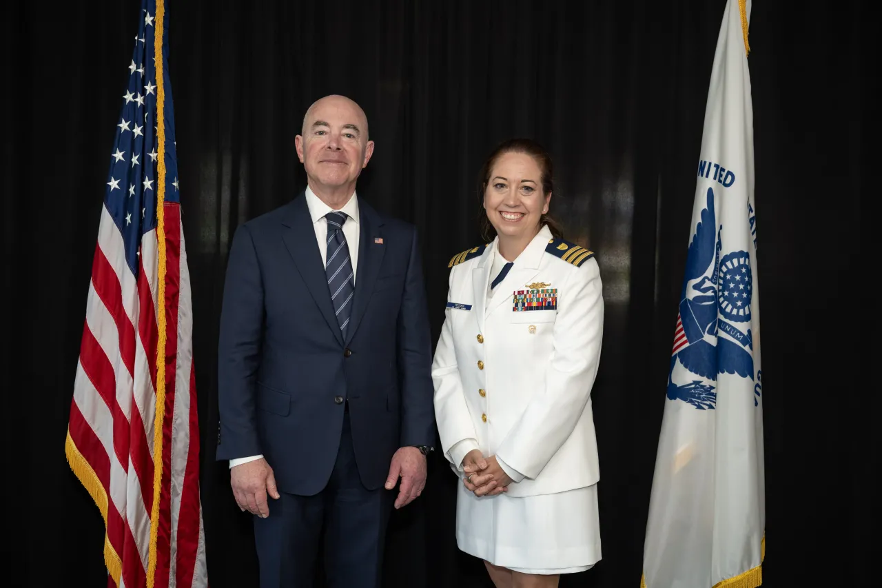 Image: DHS Secretary Alejandro Mayorkas Attends the 2024 U.S. Coast Guard Academy Commencement  (096)