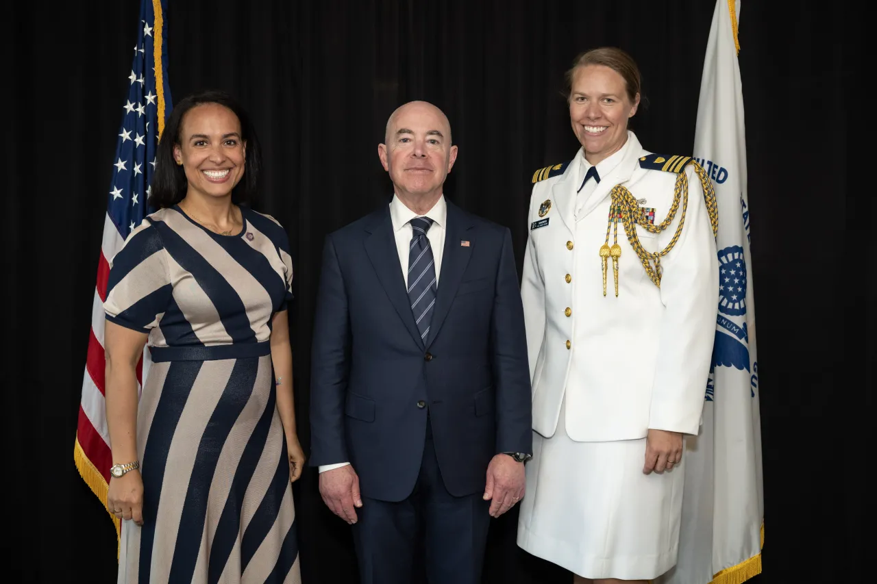 Image: DHS Secretary Alejandro Mayorkas Attends the 2024 U.S. Coast Guard Academy Commencement  (097)