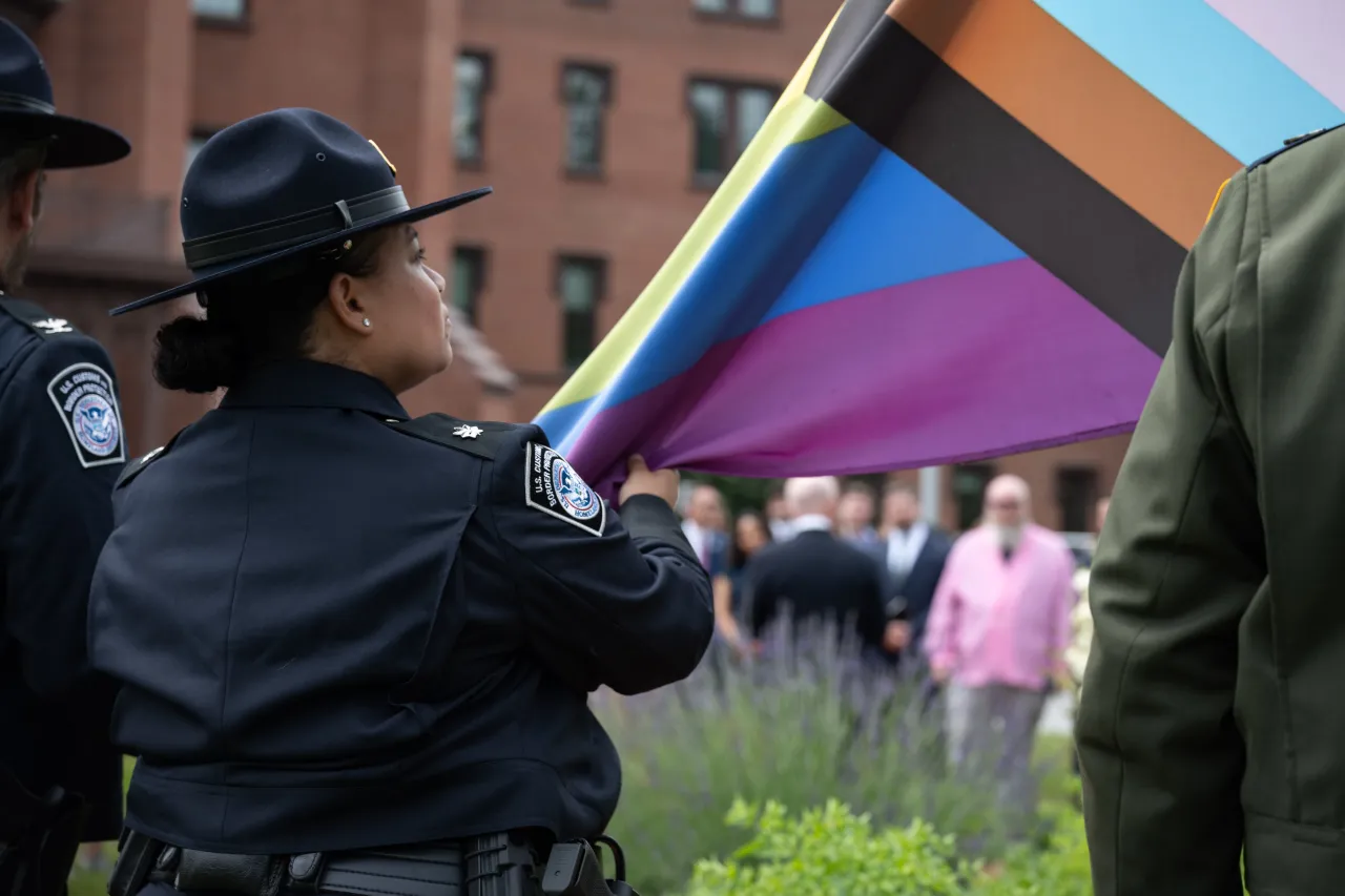 Image: DHS Headquarters Raises Pride Flag 2024 (017)