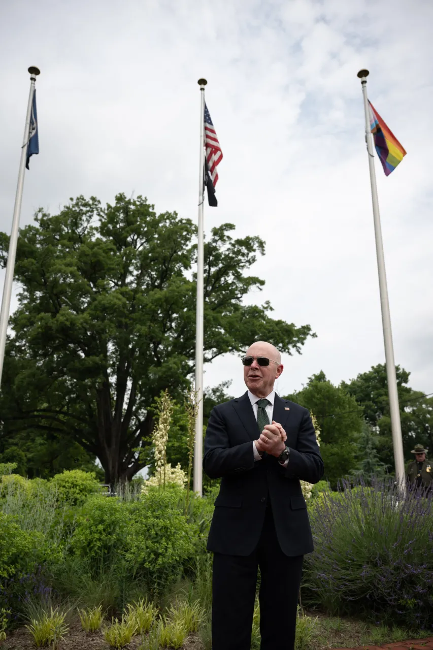 Image: DHS Headquarters Raises Pride Flag 2024 (024)