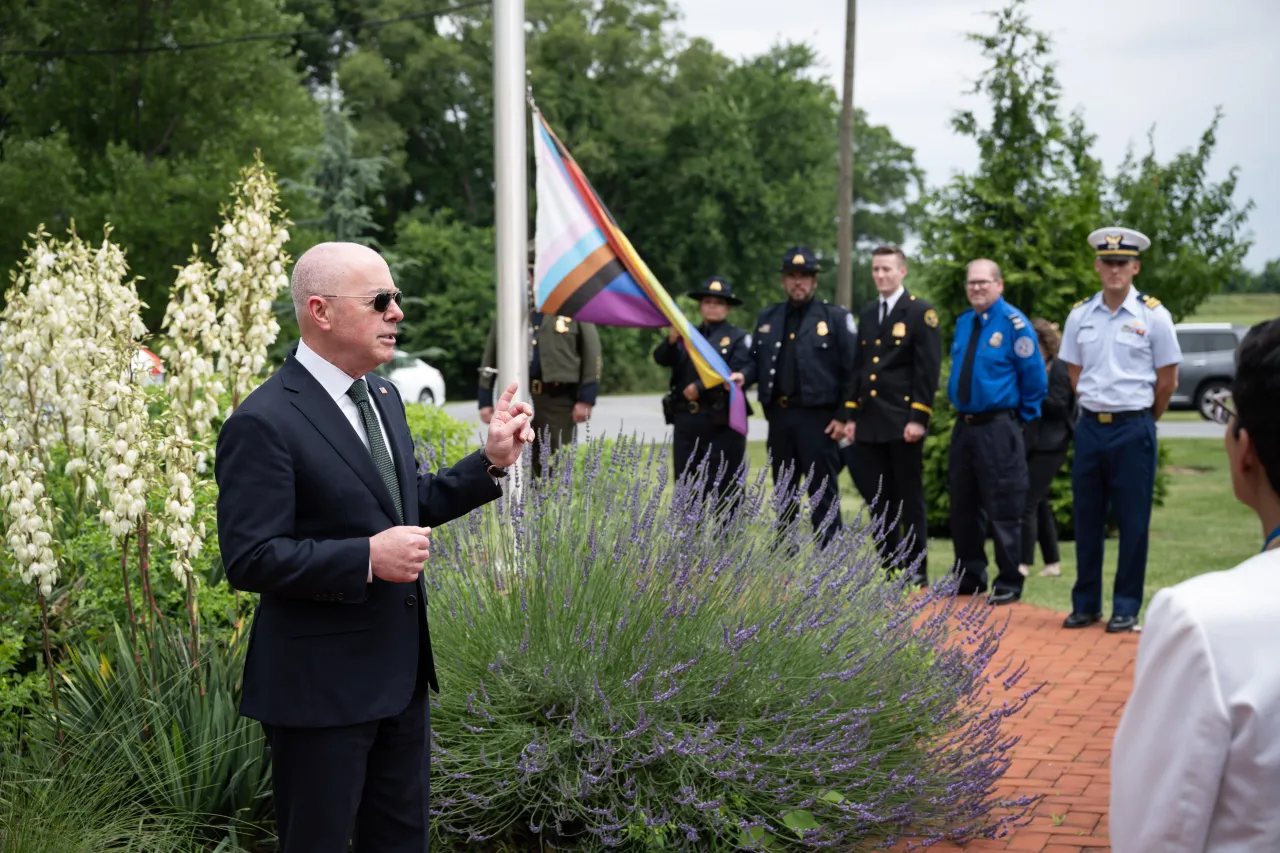 Image: DHS Headquarters Raises Pride Flag 2024 (037)