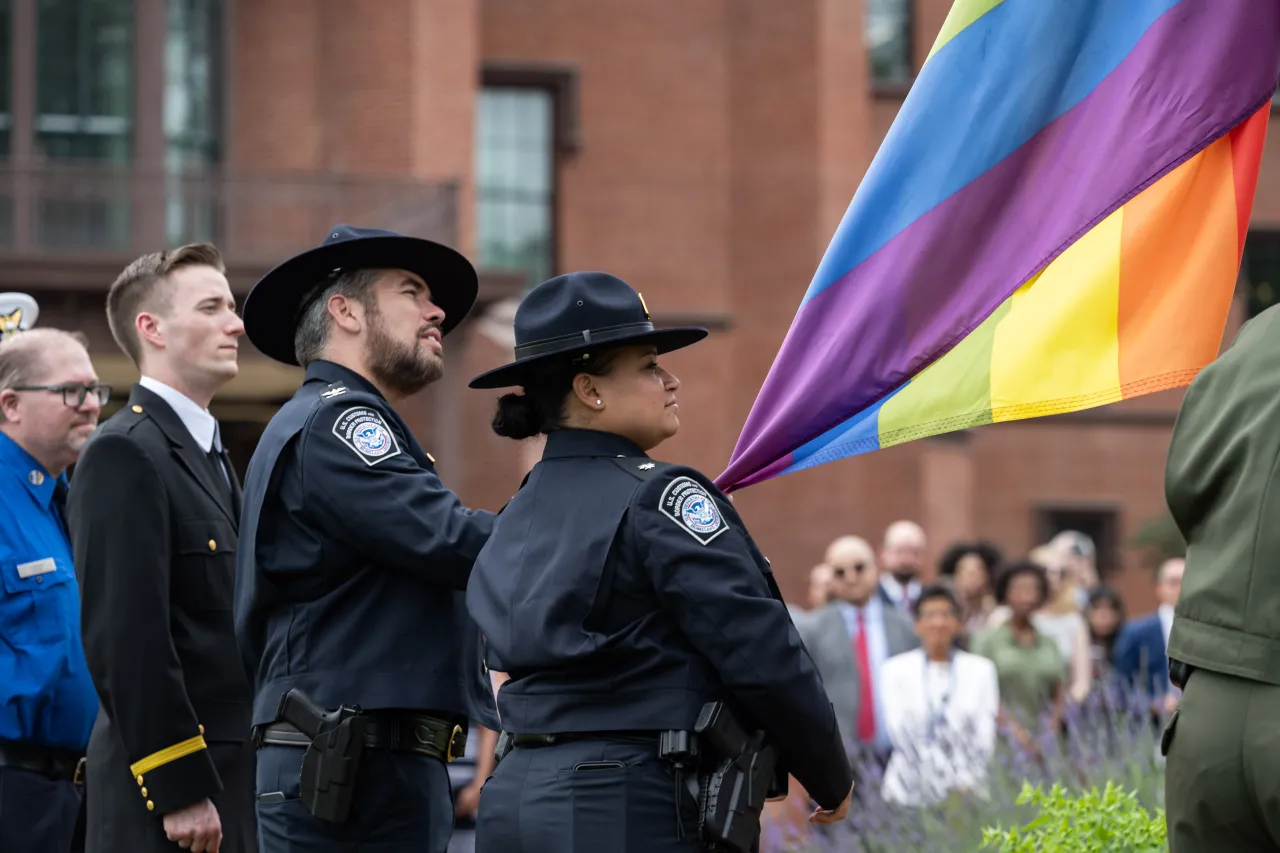 Image: DHS Headquarters Raises Pride Flag 2024 (064)